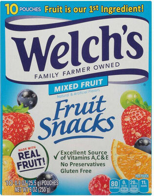 Mixed fruit snacks, mixed fruit