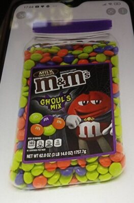 Mm's milk chocolate ghoul's mic candies