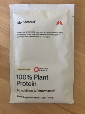 Momentous 100% Plant Protein Vanilla Spice