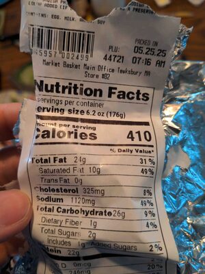 Muffin w/ egg, bacon, and cheese