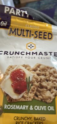 MULTI-SEED CRUNCHMASTER ROSEMARY & OLIVE OIL CRUNCHY, BAKED RICE CRACKERS