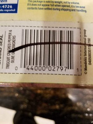 Nabisco triscuit crackers cracked pepper and olive oil 1x9 oz