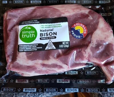 Natural Bison Ribeye Steak