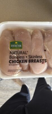 Natural Boneless Skinless Chicken Breasts with Rib Meat