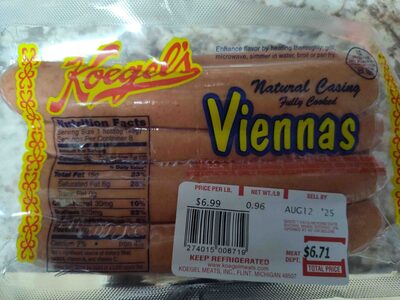 Natural casing Vienna Sausage