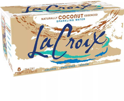 Natural coconut flavored sparkling water, coconut