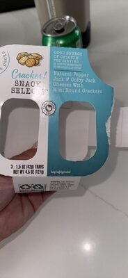 Natural Pepper Jack & Colby Jack Cheeses With Mini Round Crackers