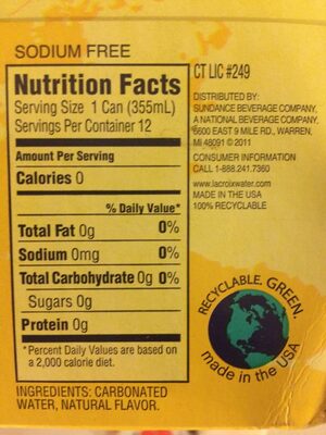 Naturally Essenced Lemon Sparkling Water