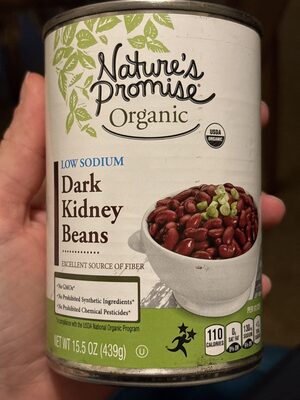 Nature's promise, organic, dark kidney beans