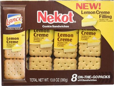 Nekot cookie sandwiches lemon creme filling