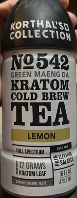 No 542 Green Maeng Da Kratom Cold Brew Tea - Lemon