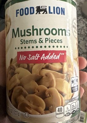 No Salt Added Mushrooms Stems & Pieces
