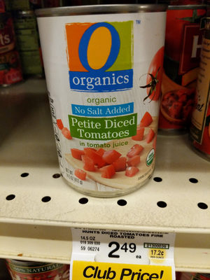 No Salt Added Petite Diced Tomatoes in tomato juice