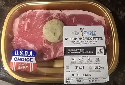 NY Strip W/ Garlic Butter