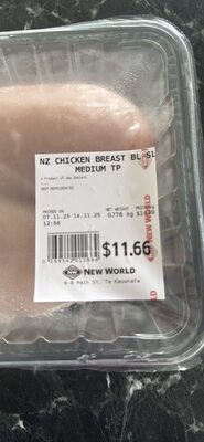 NZ Chicken Breast Bls Medium TP