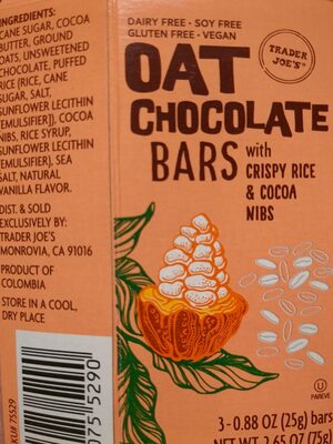 Oat Chocolate Bars