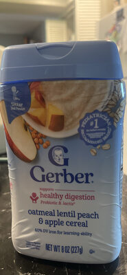 Oatmeal Lentil Peach & Apple Cereal