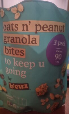 Oats n' Peanut Granola Bites