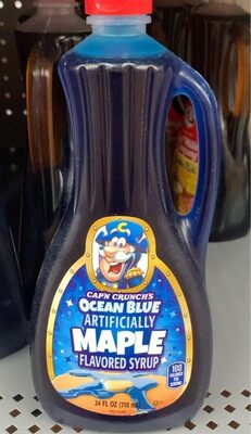 Ocean blue artificially maple flavored syrup