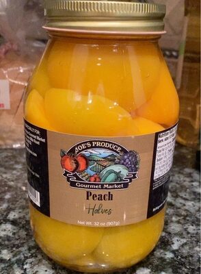 Old fashioned peaches halves canned jarred
