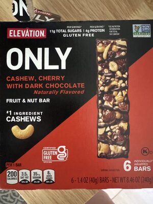 Only Cashew, Cherry With Dark Chocolate Fruit & Nut Bar
