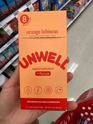 Orange Hibiscus Rapid Hydration + Focus Enhanced Electrolyte Drink Mix