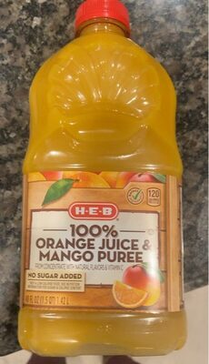 Orange juice and mango puree