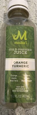 Orange Turmeric juice