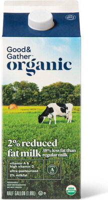 Organic 2% reduced fat milk