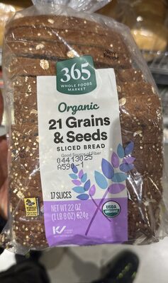 Organic 21 Grains & Seeds Sliced Bread