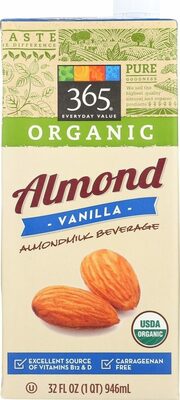 Organic almond milk vanilla flavor