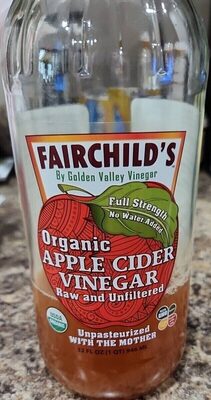 Organic Apple Cider Vinegar Raw and Unfiltered