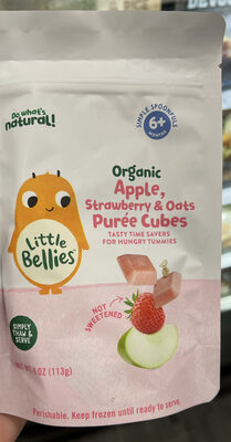 Organic Apple, Strawberry & Oats Purée Cubes