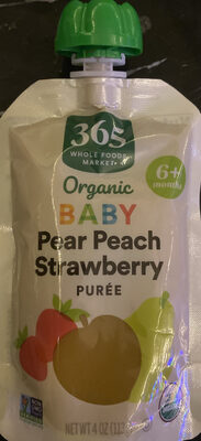 Organic Baby Pear Peach Strawberry Purée