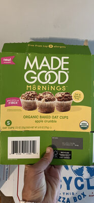 Organic Baked Oat Cups Apple Crumble