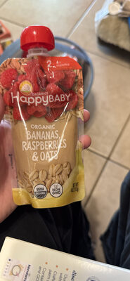 Organic Bananas, Raspberries & Oats