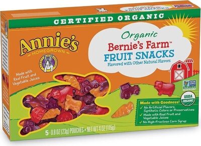 Organic bernies farm fruit snacks
