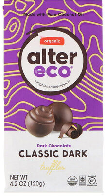 Organic black truffles dark chocolate