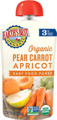 Organic Carrot Pear Baby Food Puree