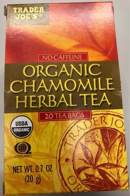Organic chamomile herbal tea