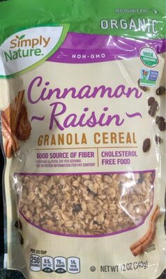 Organic Cinnamon Raisin Granola
