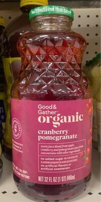 Organic cranberry pomegranate
