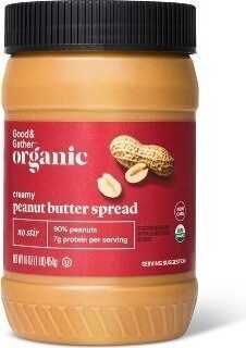 Organic creamy peanut butter spread