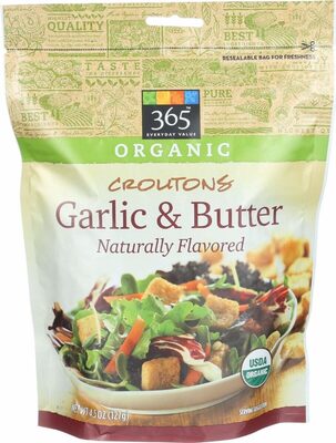 Organic croutons butter & garlic