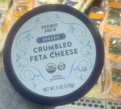 Organic crumbled feta cheese