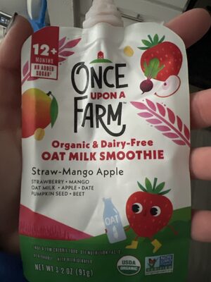 Organic & dairy Free Oat Milk Smoothie