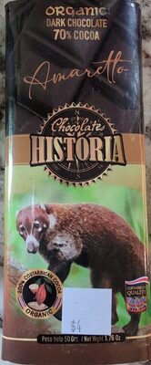 Organic Dark Chocolate 70% Cocoa - Amaretto