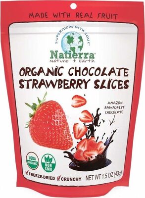 Organic Dark Chocolate Covered Freeze-Dried Strawberries