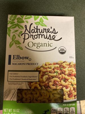 Organic elbow macaroni product