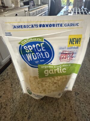 Organic Fresh Diced Garlic